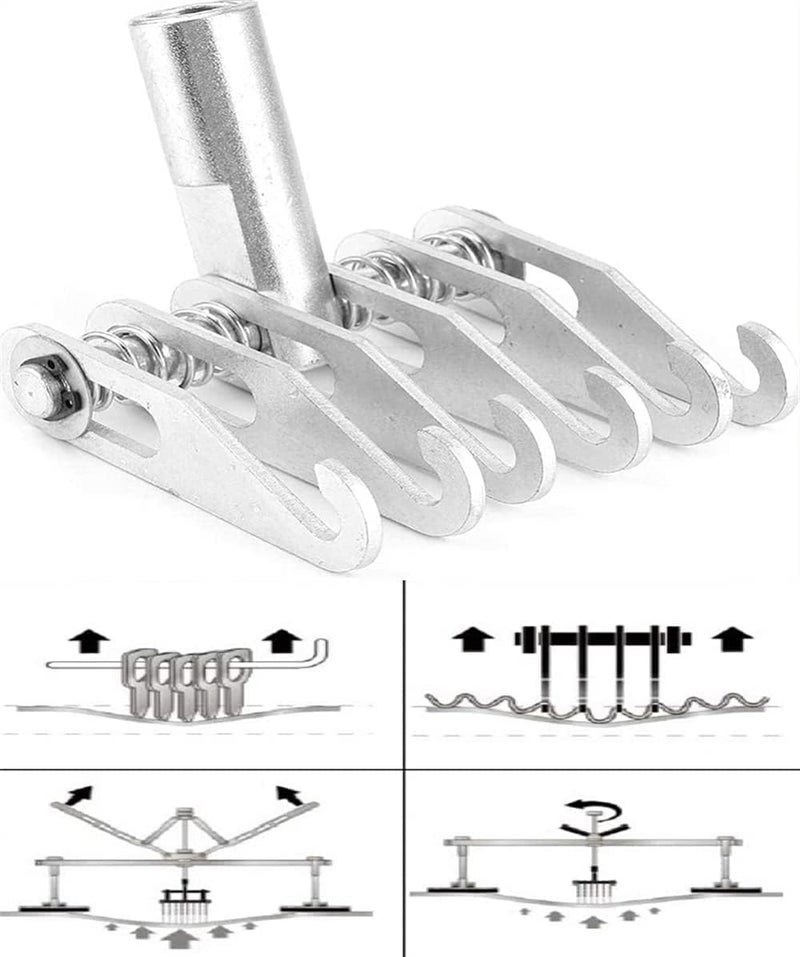 HiYi 6 Finger Metal Claw Dent Puller Tool, Heavy Duty 6-Claw Hook Auto Body Dent Repair Puller Adjustable M16 Thread Pulling Claw Paw for Slide Hammer Attachment Car Sheet Metal Repair - Image 3